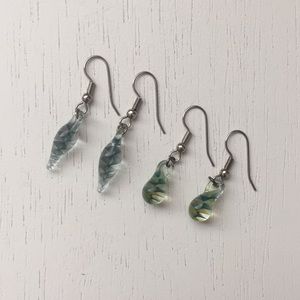 Handmade glass earrings